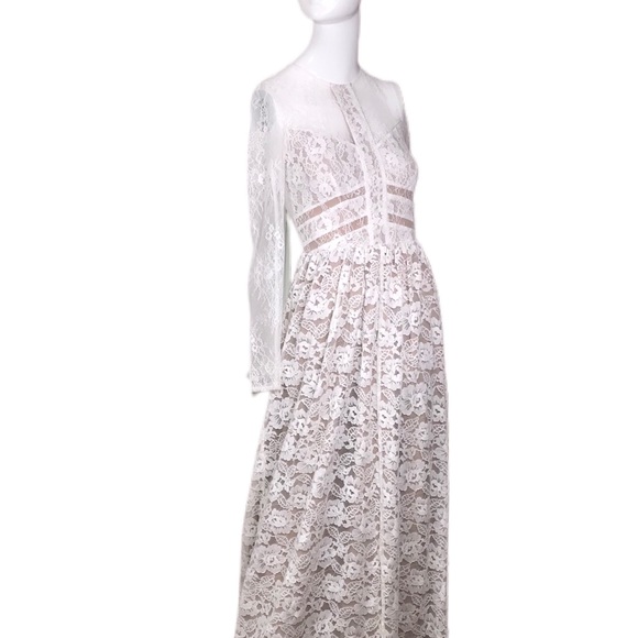 Anthropologie SAU Lace Illusion Bodice Special Occasion Dress, US size 0 - Picture 4 of 11